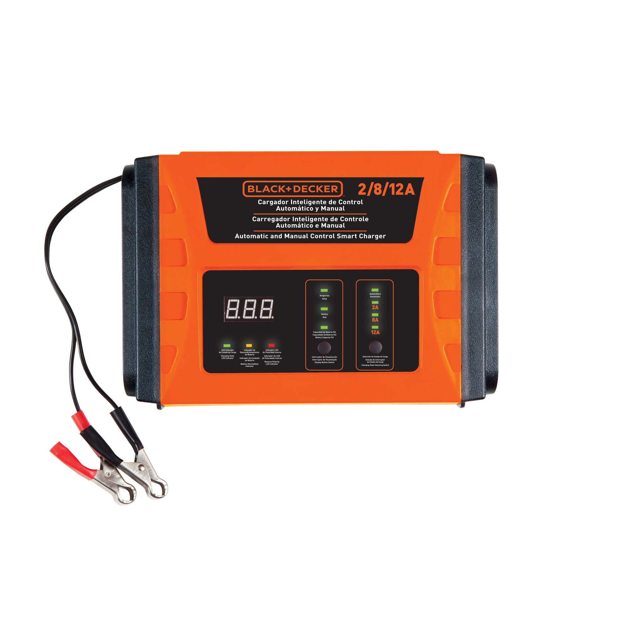 BLACK+DECKER BC12-B2 2/8/ 12 Amp Autom Charger/ Battery Jumper