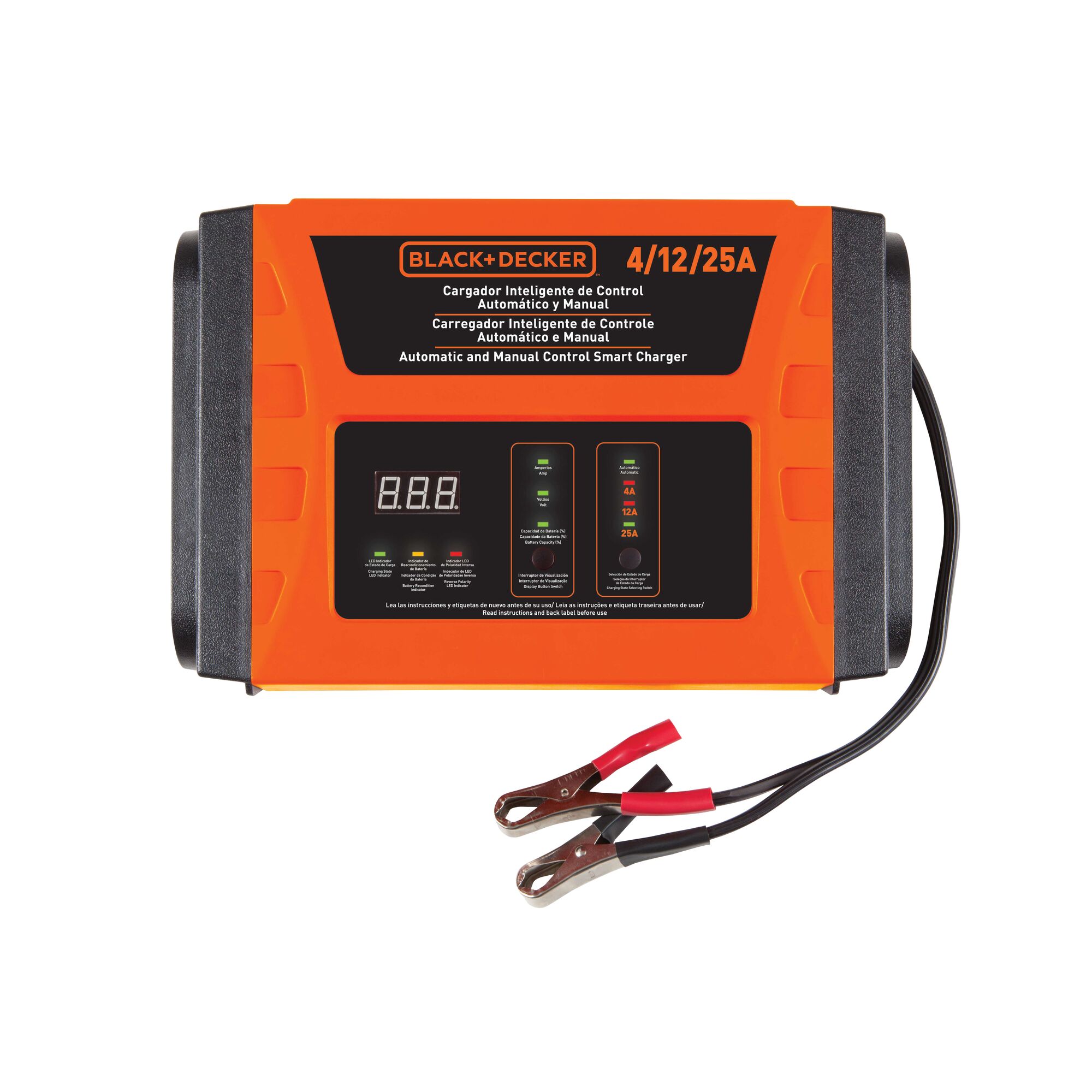BLACK+DECKER BC25-B2 4/12/ 25 Amp Autom Charger/ Battery Jumper