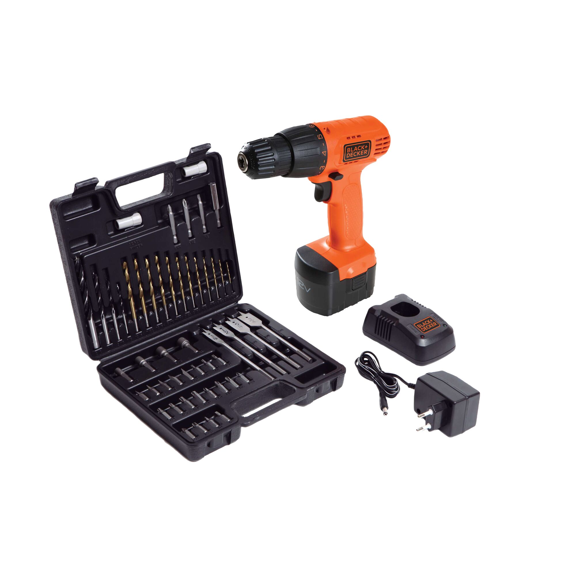 BLACK+DECKER CD121K50-IN 12V Cordless Drill Kit