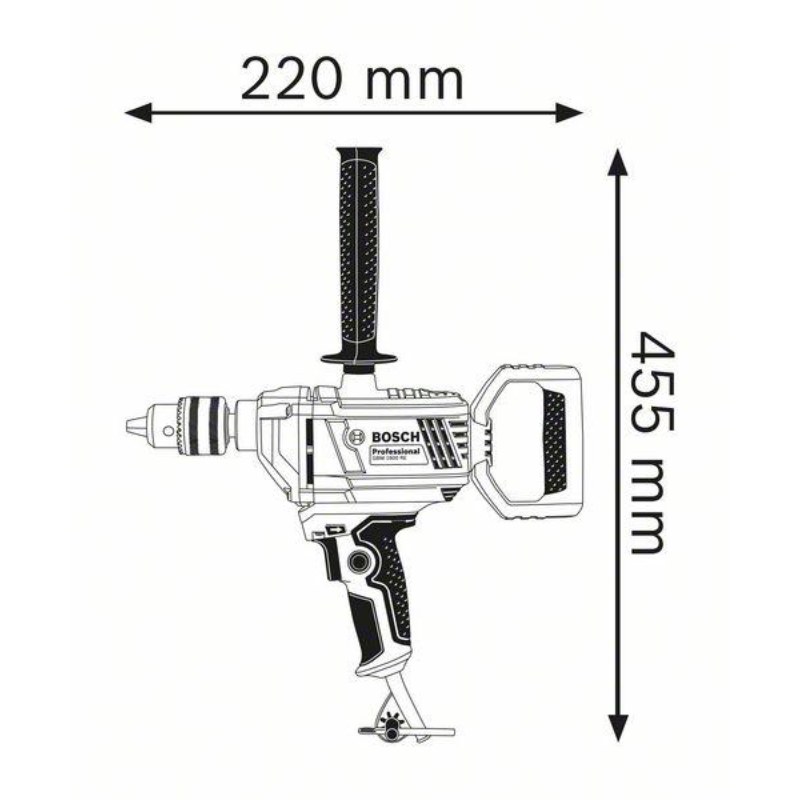BOSCH ROTARY HAMMER GBM 1600 RE - photo 2