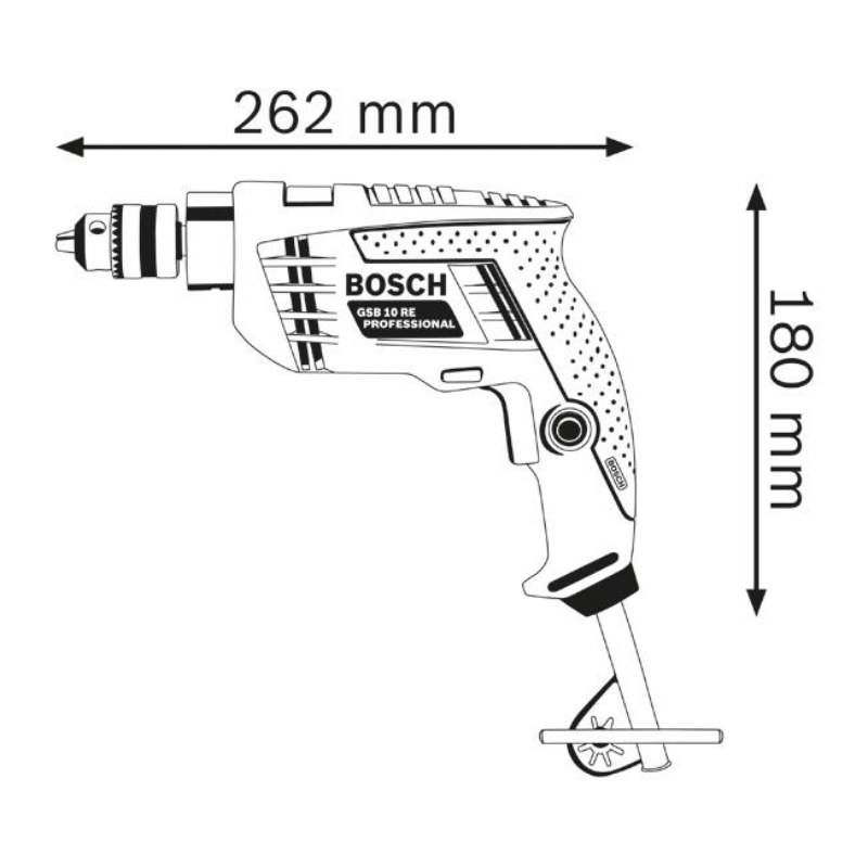 BOSCH GSB 450 Professional Impact Drill, 500W Motor, Compact & Lightweight (1.5kg), Ideal for Overhead & Tight Spaces, Powerful Performance, 6 Months Warranty - photo 2