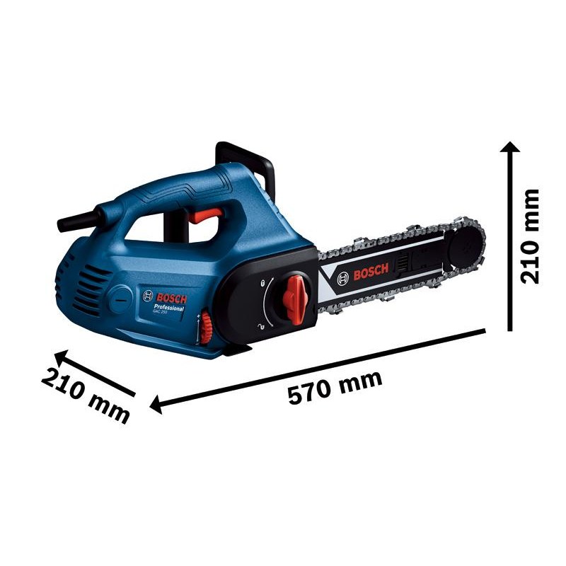 Bosch GAC 250-AAC Corded Electric Block Cutter, 1200W, 1.3mm Chain Gauge, 12 m/s, Ergonomic Handle + 1 (Bosch Guide Rail, Saw Chain & Sprocket Wheel), 1 Year Warranty - photo 2