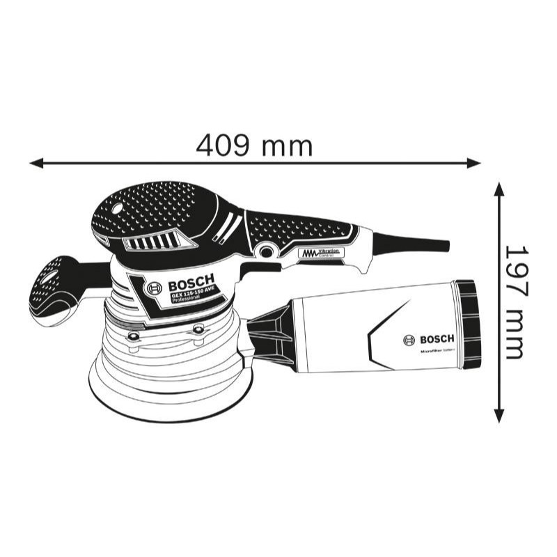 Bosch GEX 34-150 Random Orbit Sander 340 W - photo 2