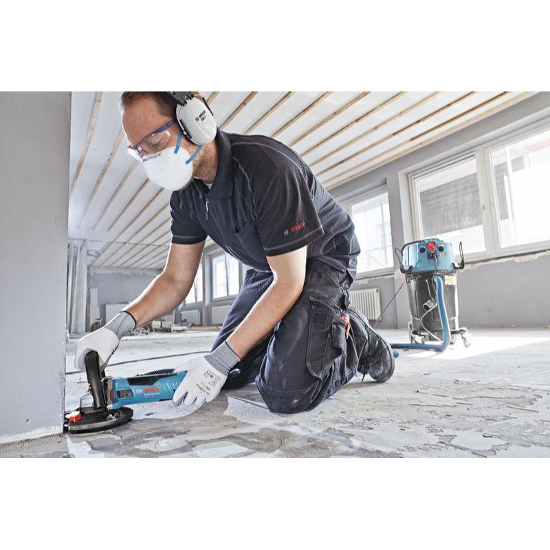 Bosch GBR 15 CAG Heavy Duty Concrete Grinder, 1,500W, 9,300 rpm, M14, 125 mm, Constant Speed, Bosch Click & Clean System, 2.6 kg, + 4 Accessories & L-Boxx 238, 1 Year Warranty - photo 4
