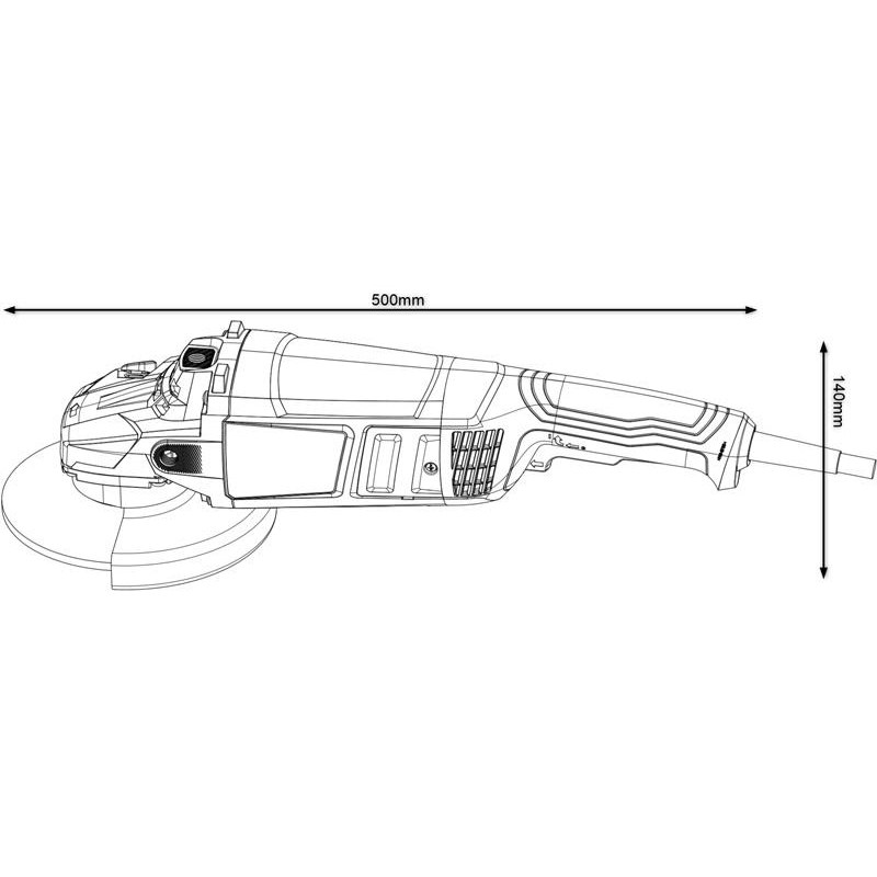 Bosch GWS 2200 Corded Electric Angle Grinder, M14, disc diameter 180 mm, 2,200W, 8,500 rpm, M14 for Metal & Construction, 5 kg,1 Year Warranty - photo 2
