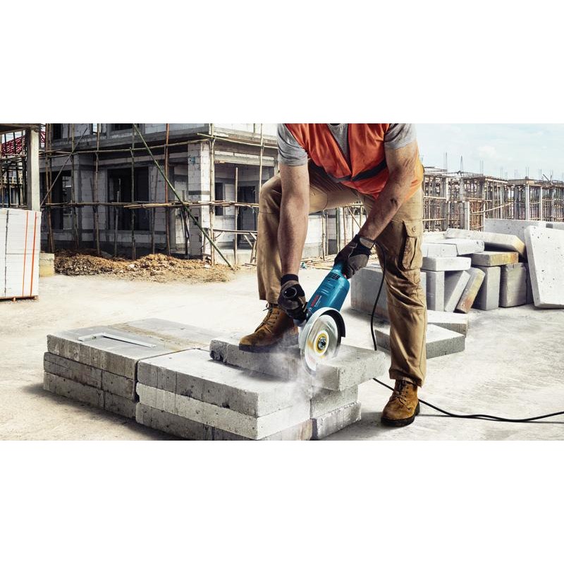 Bosch GWS 2200 Corded Electric Angle Grinder, M14, disc diameter 230 mm, 2,200W, M14 for Metal & Construction, 5.2 kg,1 Year Warranty - photo 3