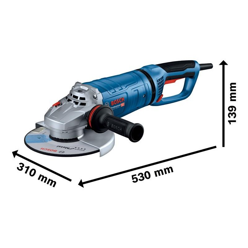 Bosch GWS 27-180 PR | 2700W | 180mm (7”) | 6900–8500 RPM | D-Handle | Heavy Duty Industrial Grinder - photo 2