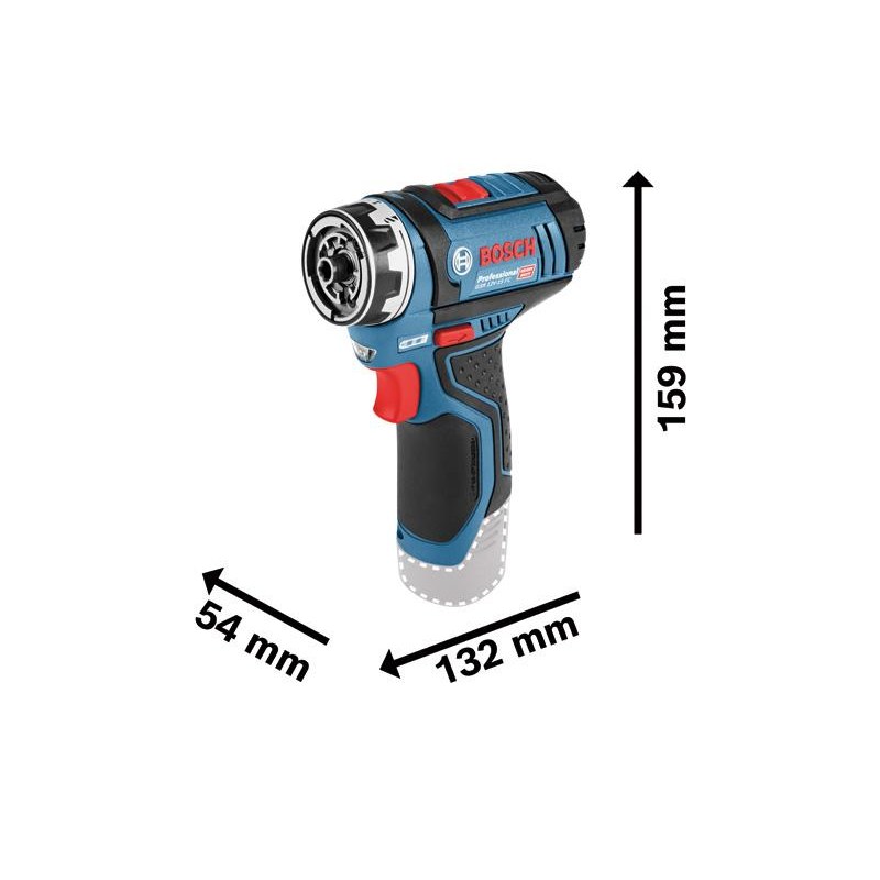 Bosch GSR 12V-15 FC Professional Cordless Drill Driver, FlexiClick - photo 2
