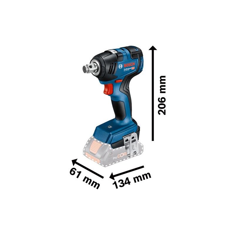 Bosch GDS 18V-200 1/2" 200 Nm 400 RPM with 2 battery & charger Impact Wrench/Wrench - photo 2