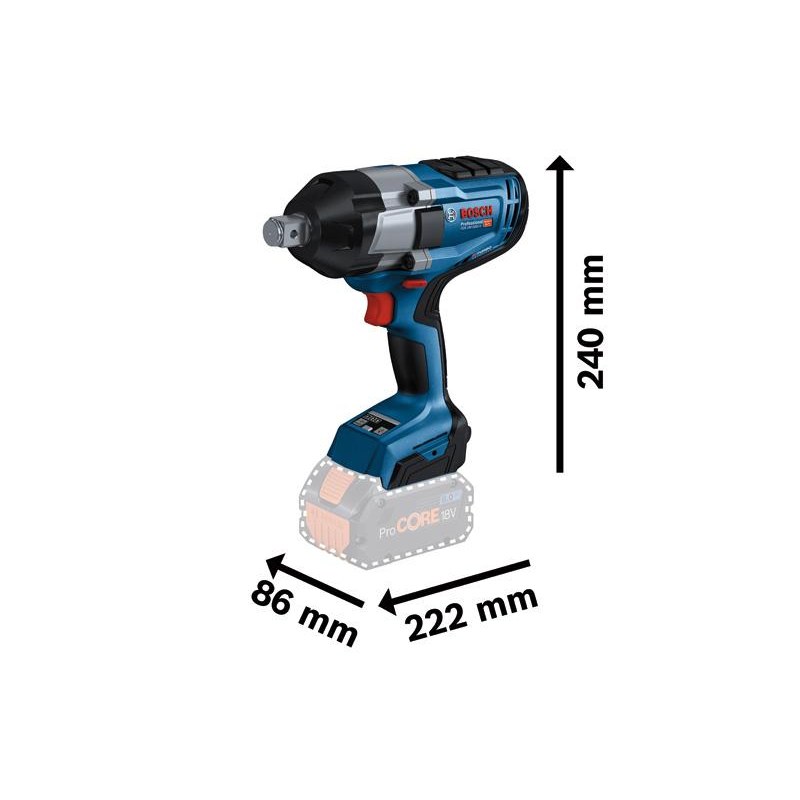 Bosch GDS 18V-1050 3/4" 1050Nm 1750 rpm with 2 battery 1 charger Impact Wrench/Wrench - photo 2