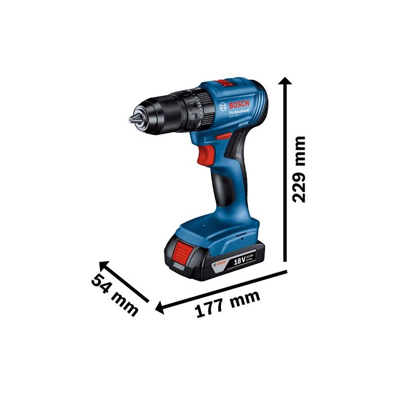 Bosch GSB 185-Li Professional Cordless Impact Drill Kit, 13 mm Chuck - photo 2