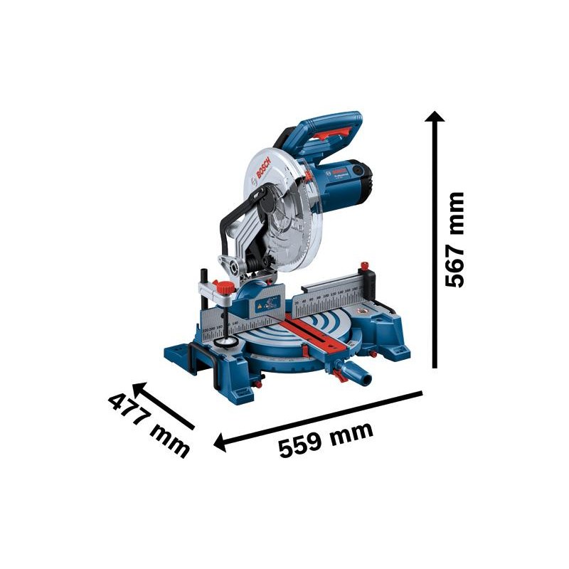 Bosch Professional GCM 254 Corded Electric Mitre Saw, 1750 W, 5000 RPM, 11.1 Kg | Accurate Cutting with Direct Laser Guide - photo 2
