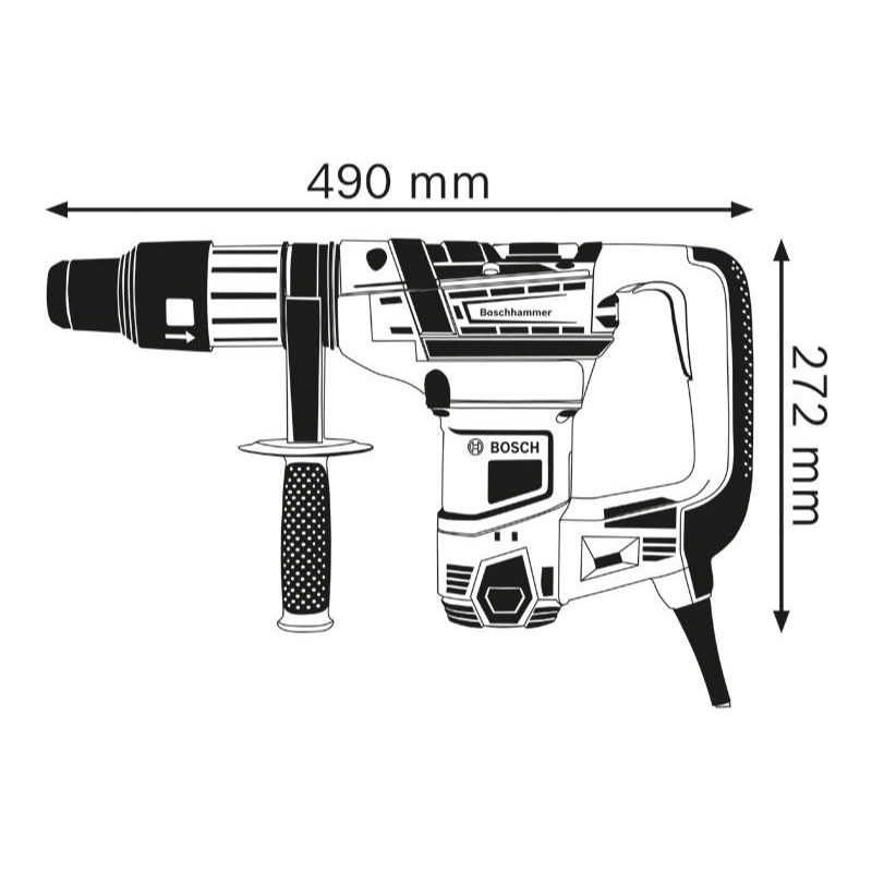 Bosch GBH 5-40 D Professional- Rotary Hammer with SDS max | 30% quicker Drilling Speed | 1100 W | SDS MAX | Rated Speed 170-340 RPM | Impact Rate 1500 – 2900 BPM | Impact energy 8.5 J| 1 Yr Warranty - photo 2