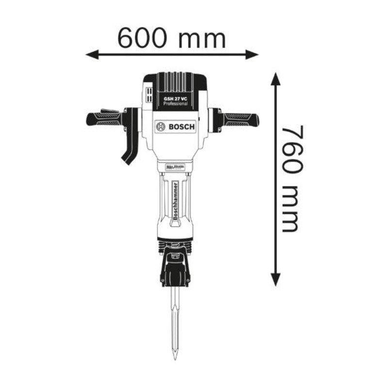 Bosch GSH 27 VC Professional Breaker with Hex, 2000 W - photo 2