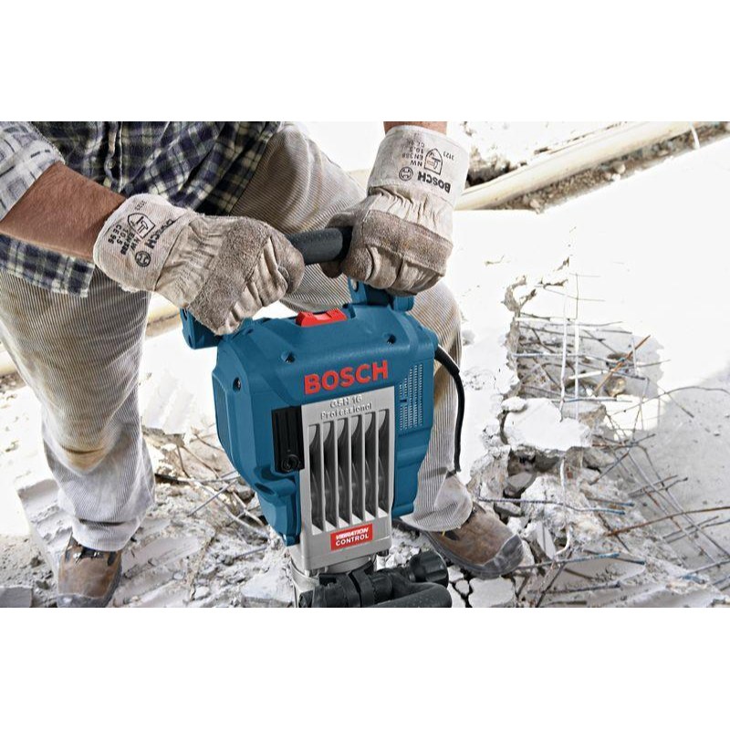 Bosch GSH 16-30 Heavy Duty Corded Electric Demolition Breaker with Hex,1,750W,300 BPM,41J,16.9 Kg,Vibration Control + 1 Pointed Hex Chisel,30 Mm Hex Shank,& Carrying Case,1 Year Warranty,Multicolour - photo 3