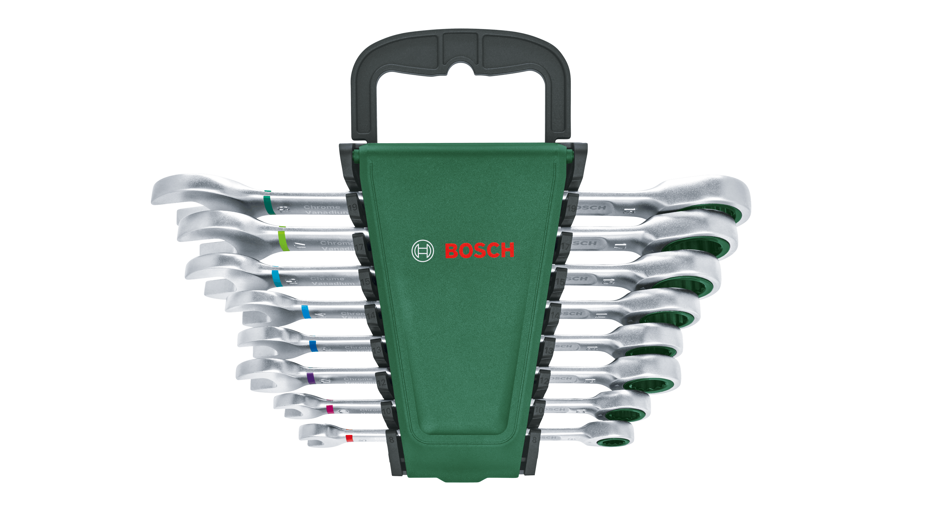 Bosch 1600A027PS Ratchet Combination Wrench Set 8- Pieces - photo 2