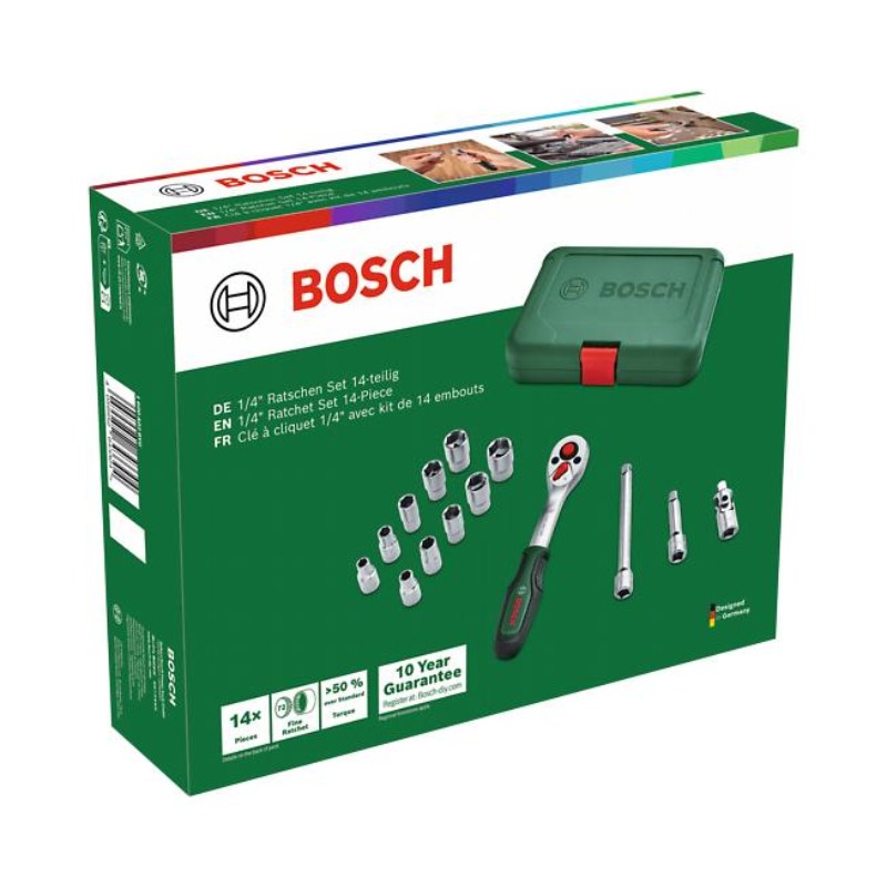 Bosch 1600A02BY0 1/4" Drive Socket Set 14- Pieces - photo 2