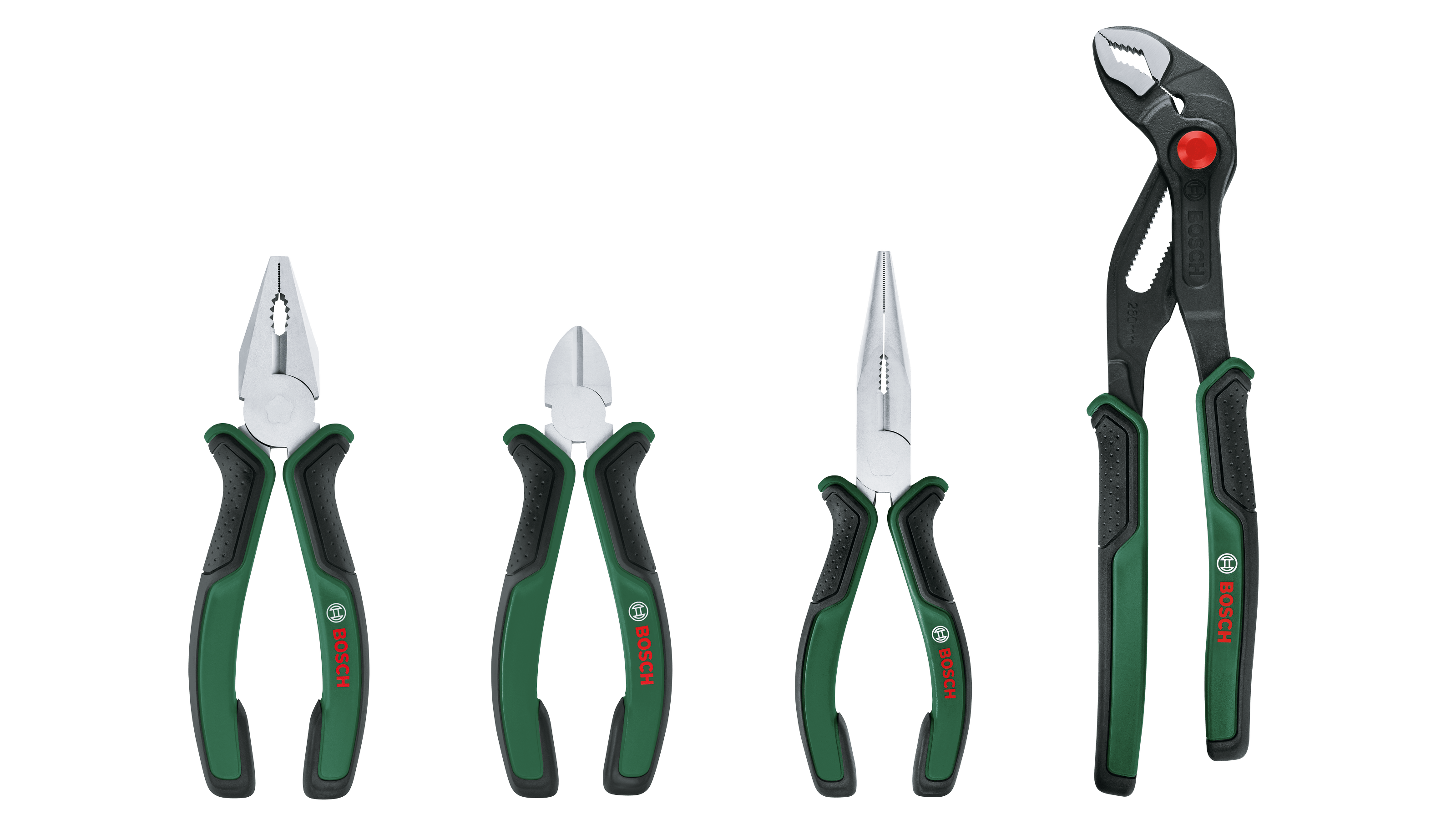 Bosch 1600A02W7K Pliers Set 4- Pieces (Long Nose, Side Cutter, Combination, Water Pump Pliers) - photo 2