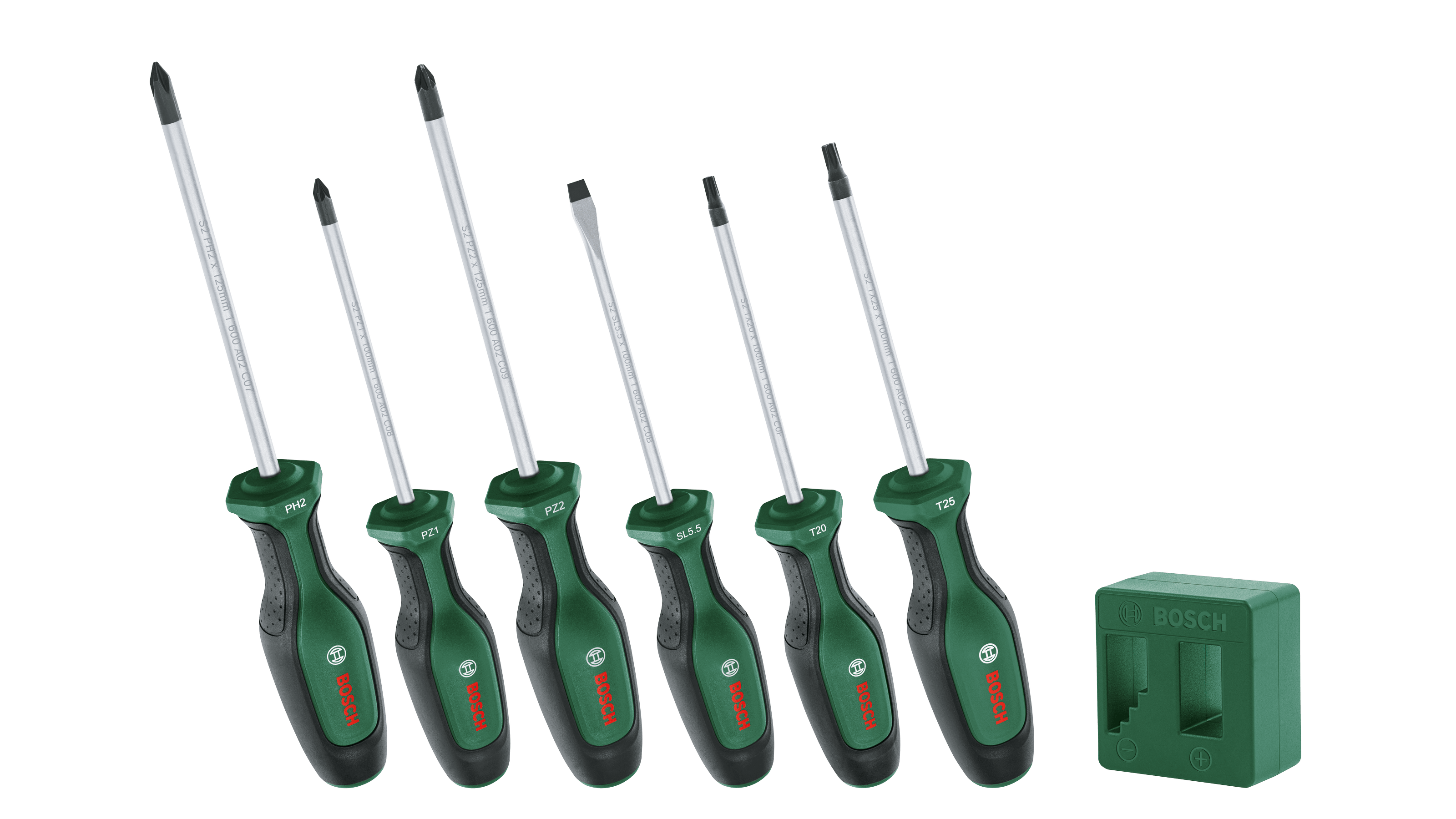 Bosch 1600A02W7L Screwdriver Set 6-Pieces + Magnetizer