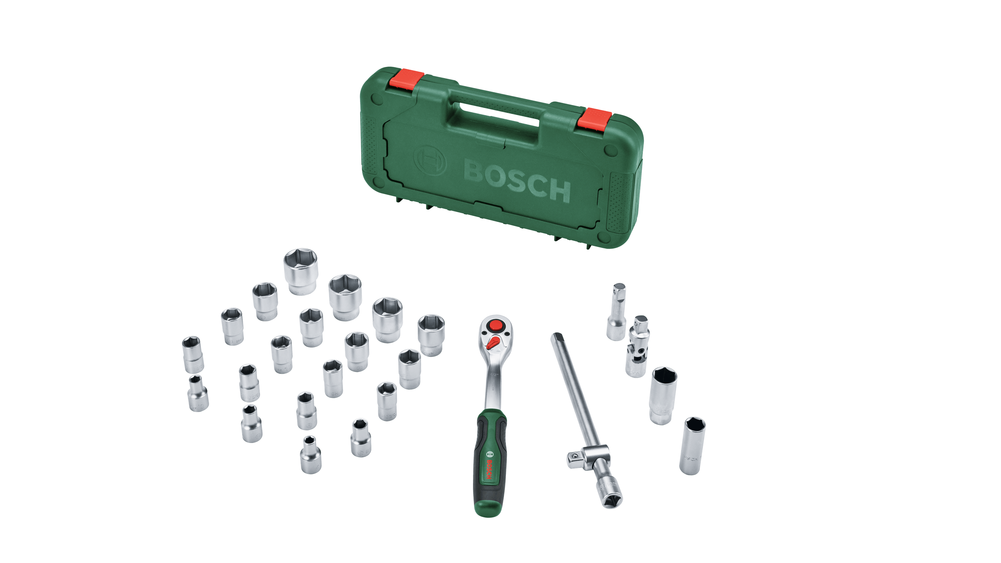 Bosch 1600A02Z9F 1/2" Ratchet Set 25- Pieces