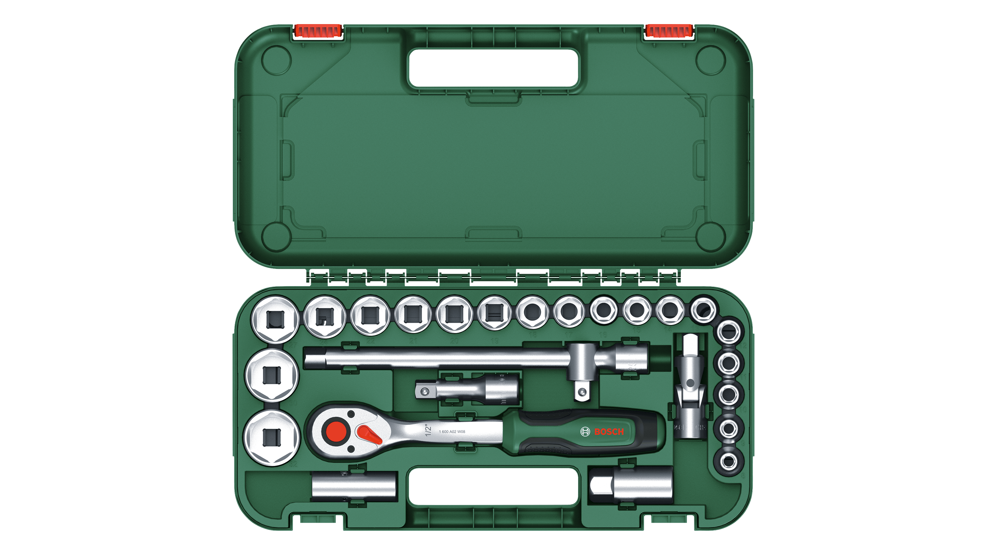 Bosch 1600A02Z9F 1/2" Ratchet Set 25- Pieces - photo 3