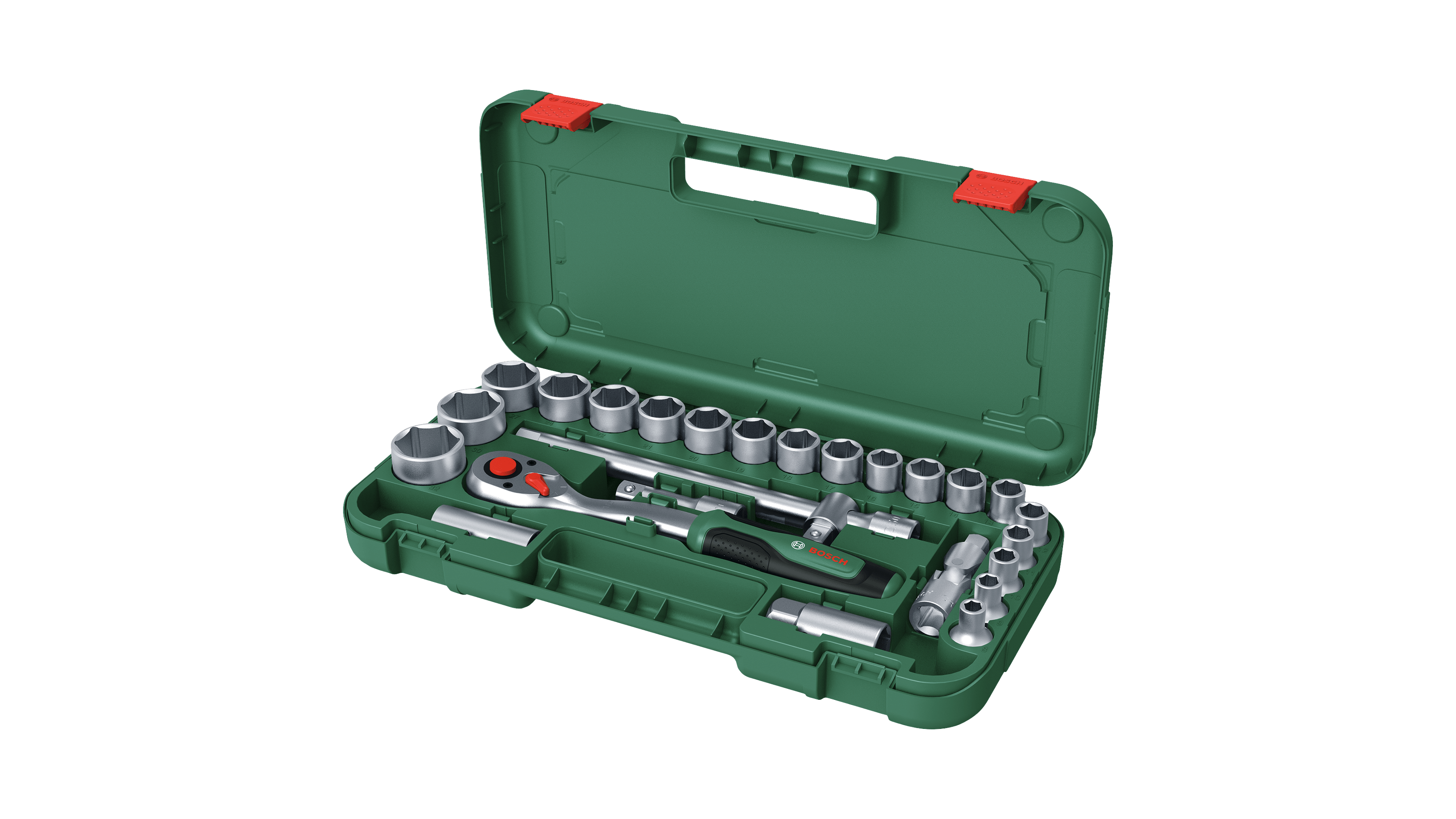 Bosch 1600A02Z9F 1/2" Ratchet Set 25- Pieces - photo 2