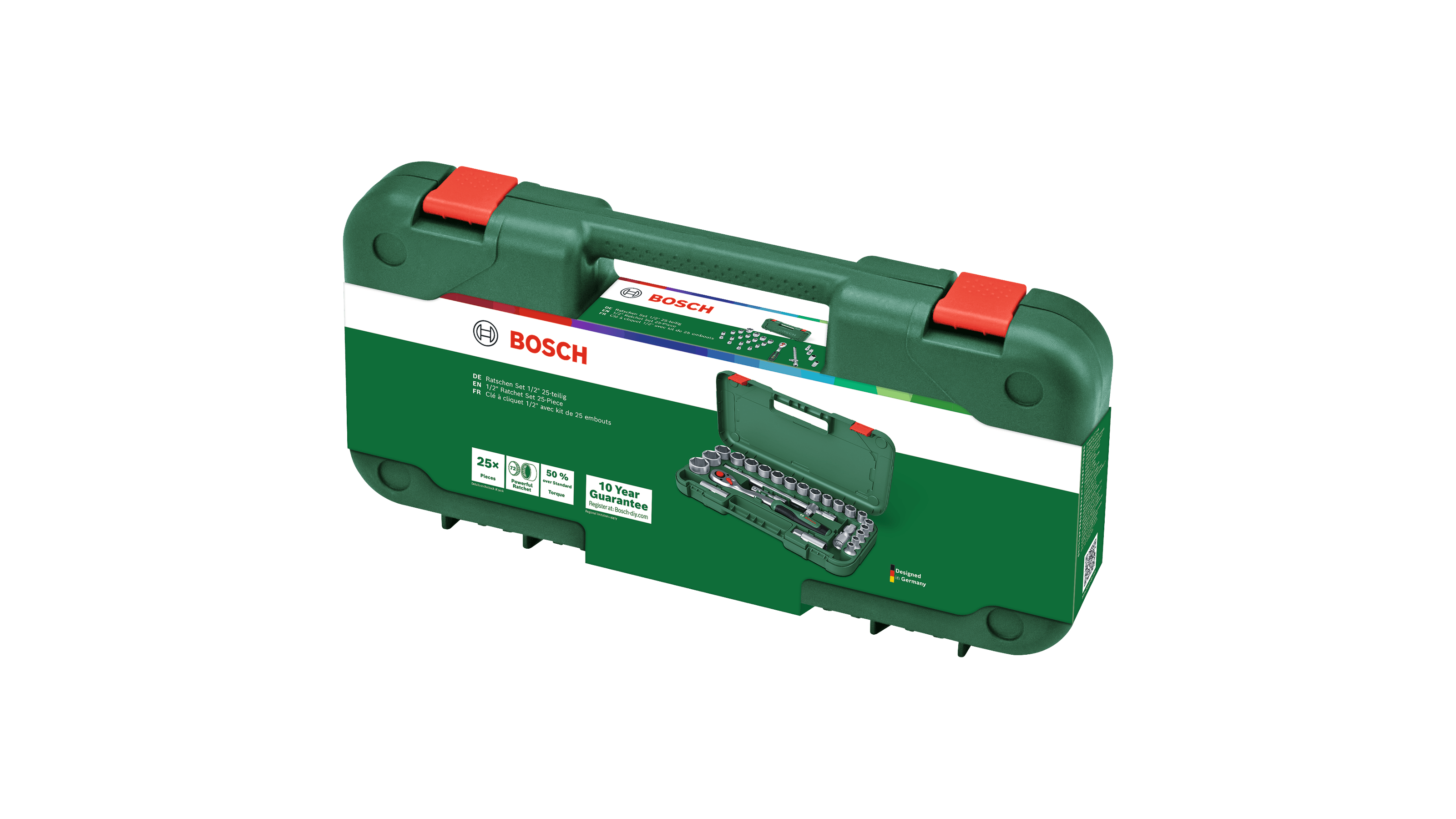 Bosch 1600A02Z9F 1/2" Ratchet Set 25- Pieces - photo 4