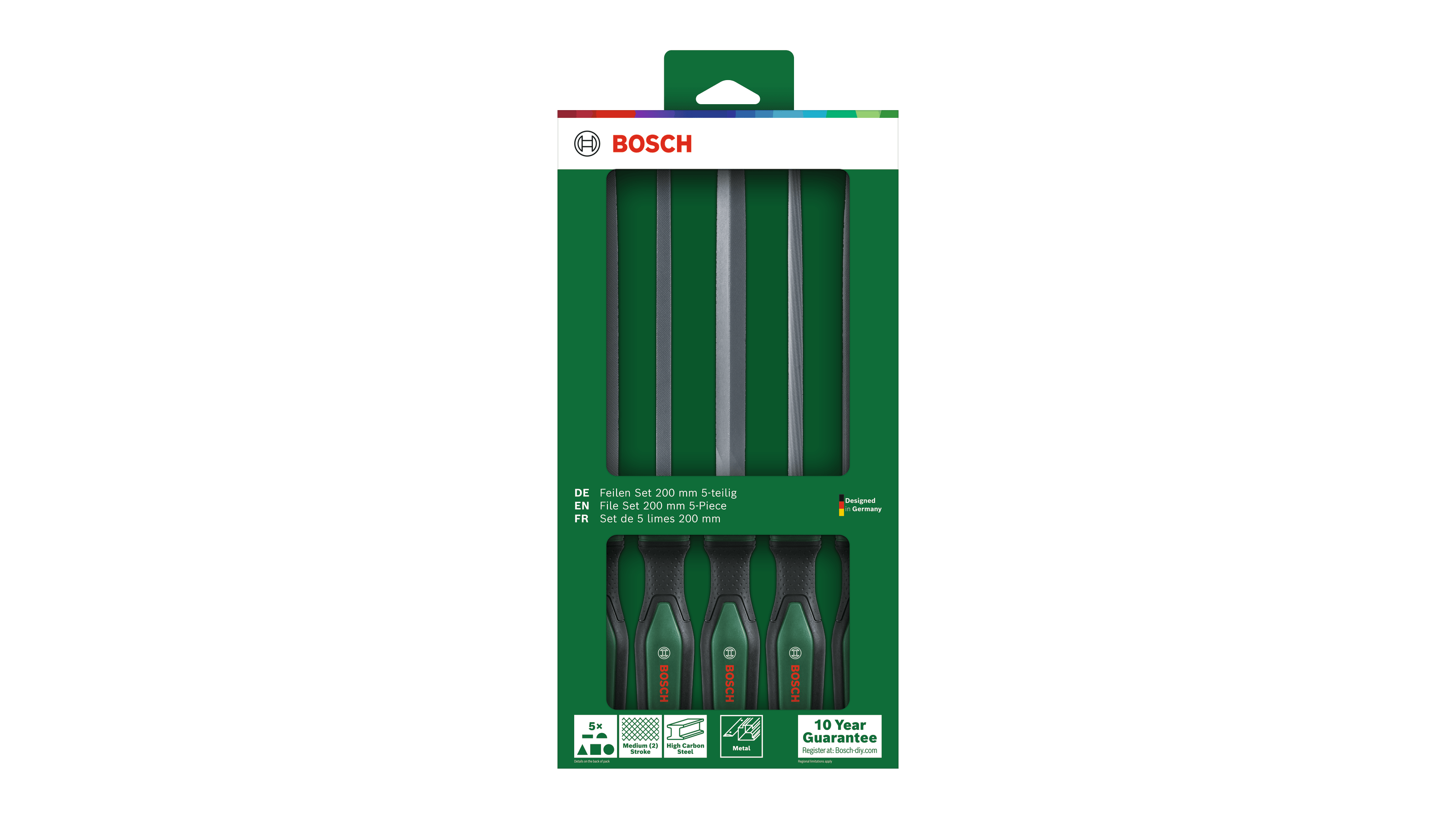 Bosch 1600A02ZB0 File Set 200mm 5-Pieces - photo 2