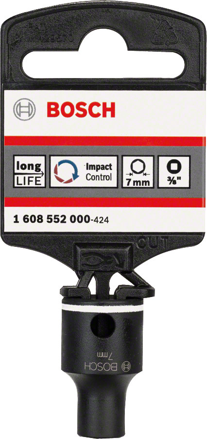 Bosch 1608552000 Hexagon Socket Wrench- 3/8" 30mm Length- 7mm Af - photo 2
