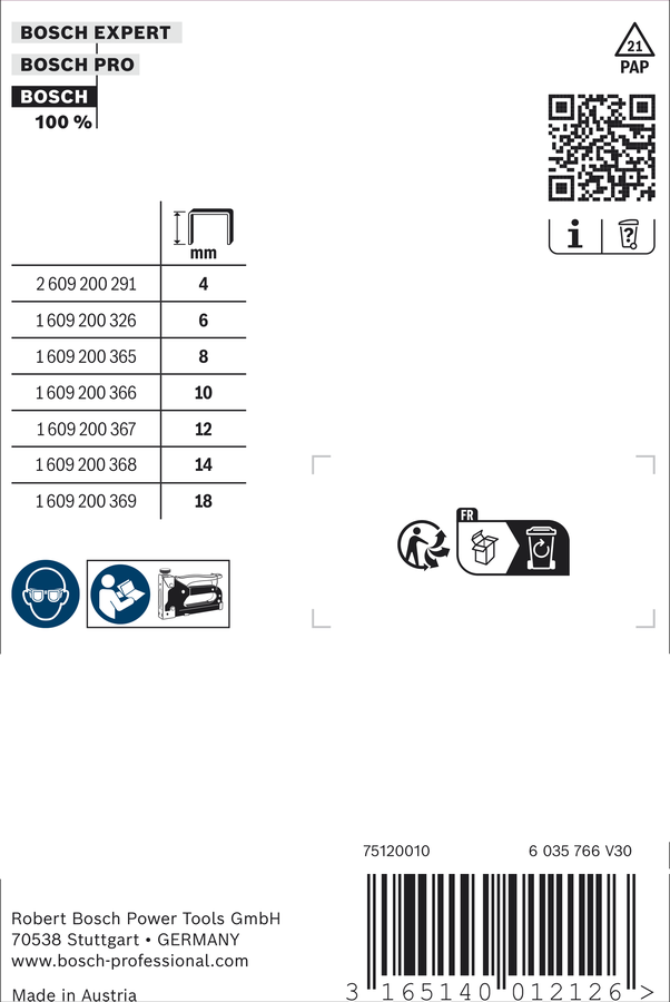 Bosch 1609200326 Fine Wire Staples With Length 6mm, Pack Of 1000, Suitable For Ht8 And Ht 14 Tackers - photo 3