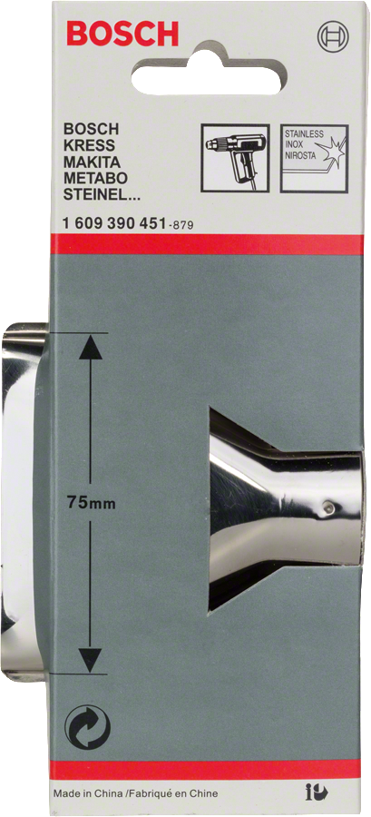 Bosch 1609390451 Wide Hot Air Gun Nozzle 75mm - photo 2