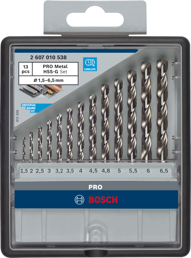 Bosch 2607010538 13 Pc Hss-G Metal Drill Bit Set- - Robust Pacakging - photo 2