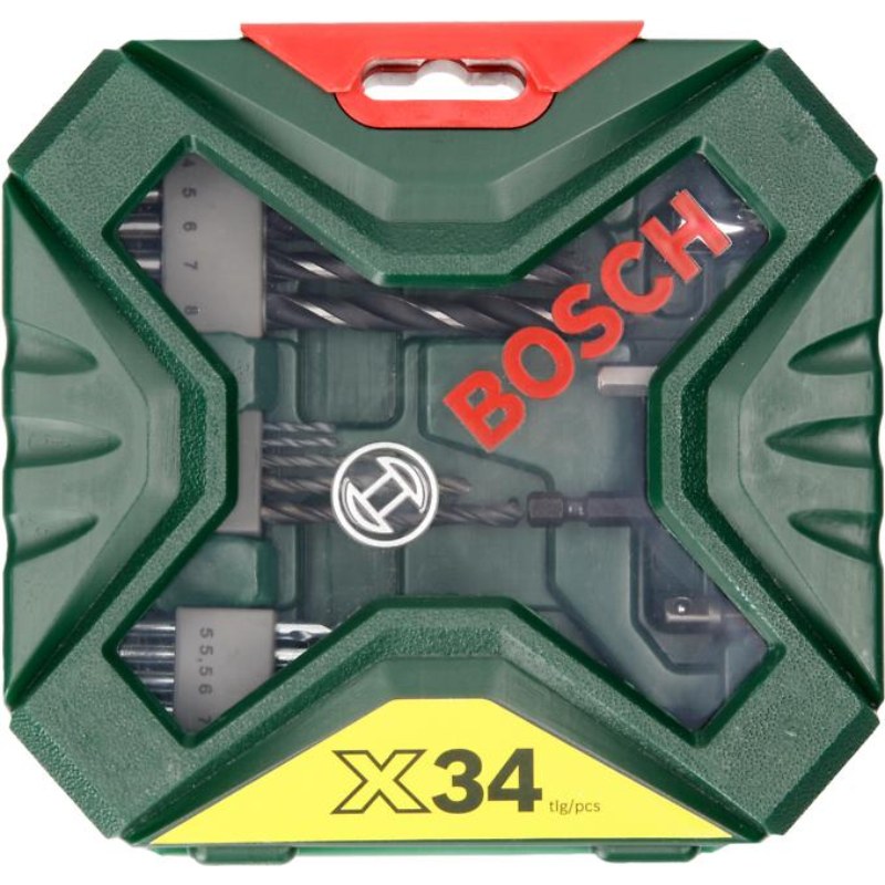 Bosch 2607010608 Bosch Drill Bit And Screwdriving Bits Set, 34 Pieces, X-Line Green, Containing Wood Bits, Masonry Bitsmetal Drill Bits - photo 2