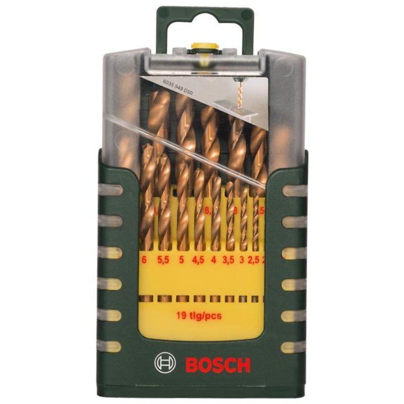 Bosch 2607017152 19-Piece Hss-Tin Metal Drill Bit Set, With Hss-G Bits Coated With Tin, 1mm To 10mm, In Gradation Of 05mm - photo 2