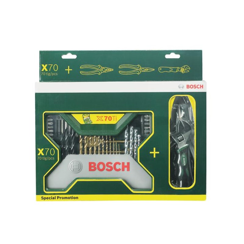 Bosch 2607017197 Bosch Drill And Driver Set, X70ti + 3 Pliers Sets - photo 2