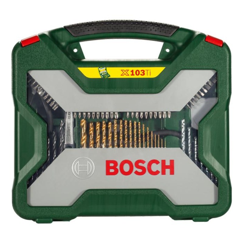 Bosch 2607019331 Drill Bits And Screwdriver Bits Set,103-Piece, Xline Green, Masonry+hss-Tin Metal+wood Drill Bits, Screwdriver Bits, - photo 2