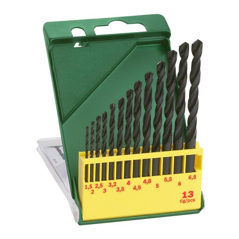 Bosch 2607019441 13 Pc Metal Drill Bits Set, With Hss-R Bits, 15mm To 65mm In Gradation Of 05mm