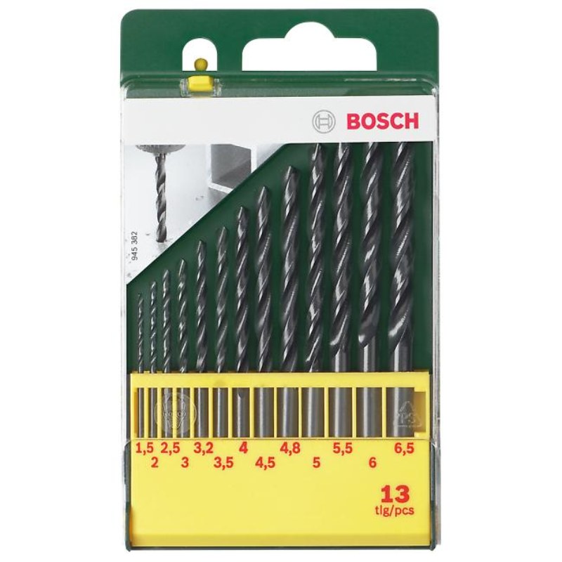 Bosch 2607019441 13 Pc Metal Drill Bits Set, With Hss-R Bits, 15mm To 65mm In Gradation Of 05mm - photo 2