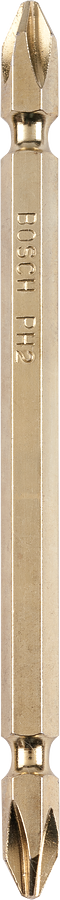 Bosch 2608521043 Extra Hard, Double Ended Screwdriver Bits, Type Ph2-Ph2, Length 110mm,gold, Pack Of 10