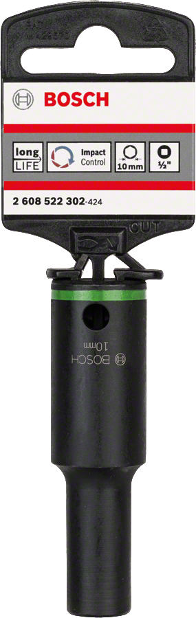 Bosch 2608522302 Hexagon Socket Wrench- 1/2" 77mm Length- 10mm Af - photo 2