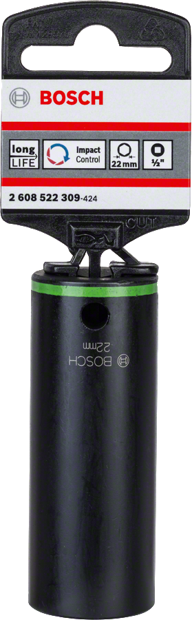 Bosch 2608522309 Hexagon Socket Wrench- 1/2" 77mm Length- 22mm Af - photo 2