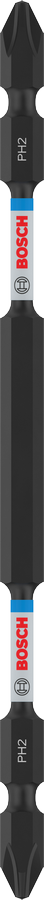 Bosch 2608522410 Impact, Double Ended Screwdriver Bits, Type Ph2-Ph2, Length 150mm, With Black Oxide Suitable For Impact Drivers, Pack