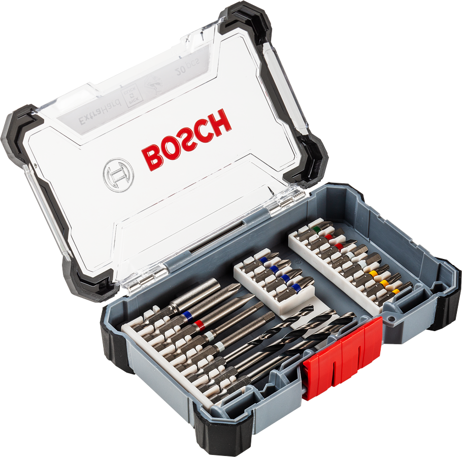Bosch 2608522422 20 Pcs Mixed Screwdriver Bits Set, With 25mm And 65mm Screwdriver Bit, Hss-R Metal Drill Bits, In A Robust Packaging