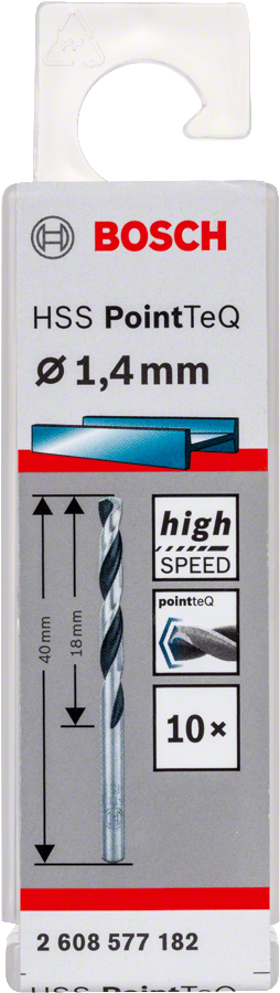 Bosch 2608577182 Metal Drill Bit, Hss Pointteq, With Din338 Standards, Diameter 1.4mm, Pack Of 10 - photo 2