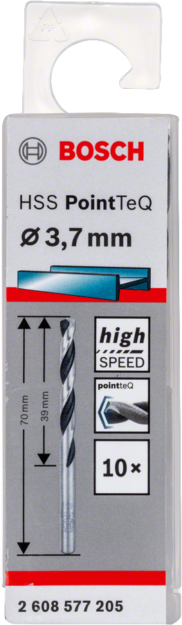 Bosch 2608577205 Metal Drill Bit, Hss Pointteq, With Din338 Standards, Diameter 3.7mm, Pack Of 10 - photo 2
