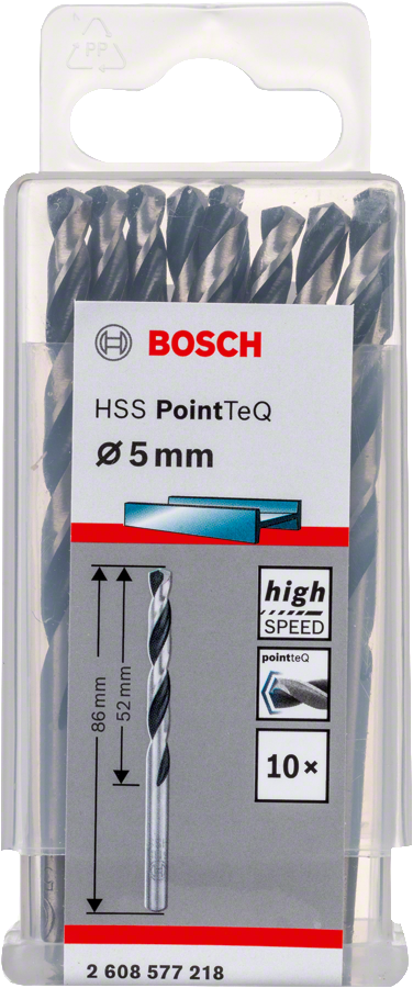 Bosch 2608577218 Metal Drill Bit, Hss Pointteq, With Din338 Standards, Diameter 5mm, Pack Of 10 - photo 2