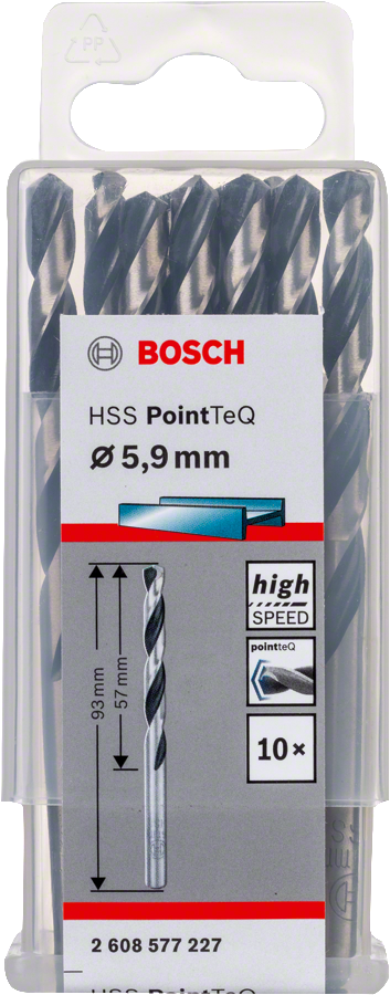 Bosch 2608577227 Metal Drill Bit, Hss Pointteq, With Din338 Standards, Diameter 5.9mm, Pack Of 10 - photo 2