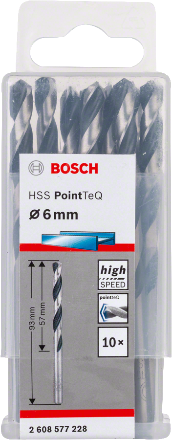 Bosch 2608577228 Metal Drill Bit, Hss Pointteq, With Din338 Standards, Diameter 6mm, Pack Of 10 - photo 2