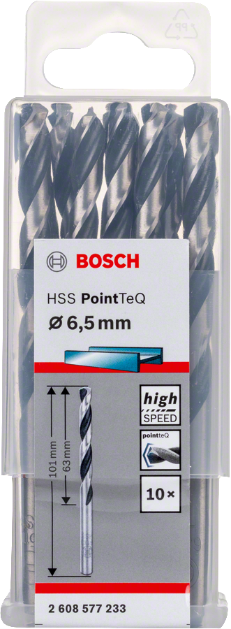 Bosch 2608577233 Metal Drill Bit, Hss Pointteq, With Din338 Standards, Diameter 6.5mm, Pack Of 10 - photo 2