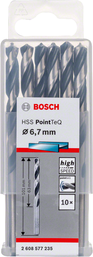 Bosch 2608577235 Metal Drill Bit, Hss Pointteq, With Din338 Standards, Diameter 6.7mm, Pack Of 10 - photo 2